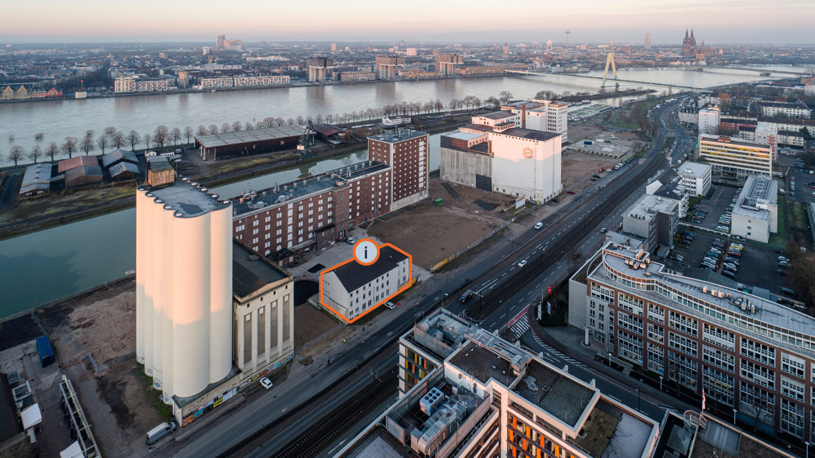 Lage des Infopoint im Deutzer Hafen, © moderne stadt / HGEsch