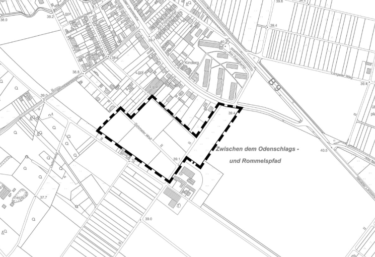 Ausschnitt aus dem Bebauungsplan 61589/03 Brombeergasse als Beispiel für ein laufendes Verfahren, © Stadt Köln
