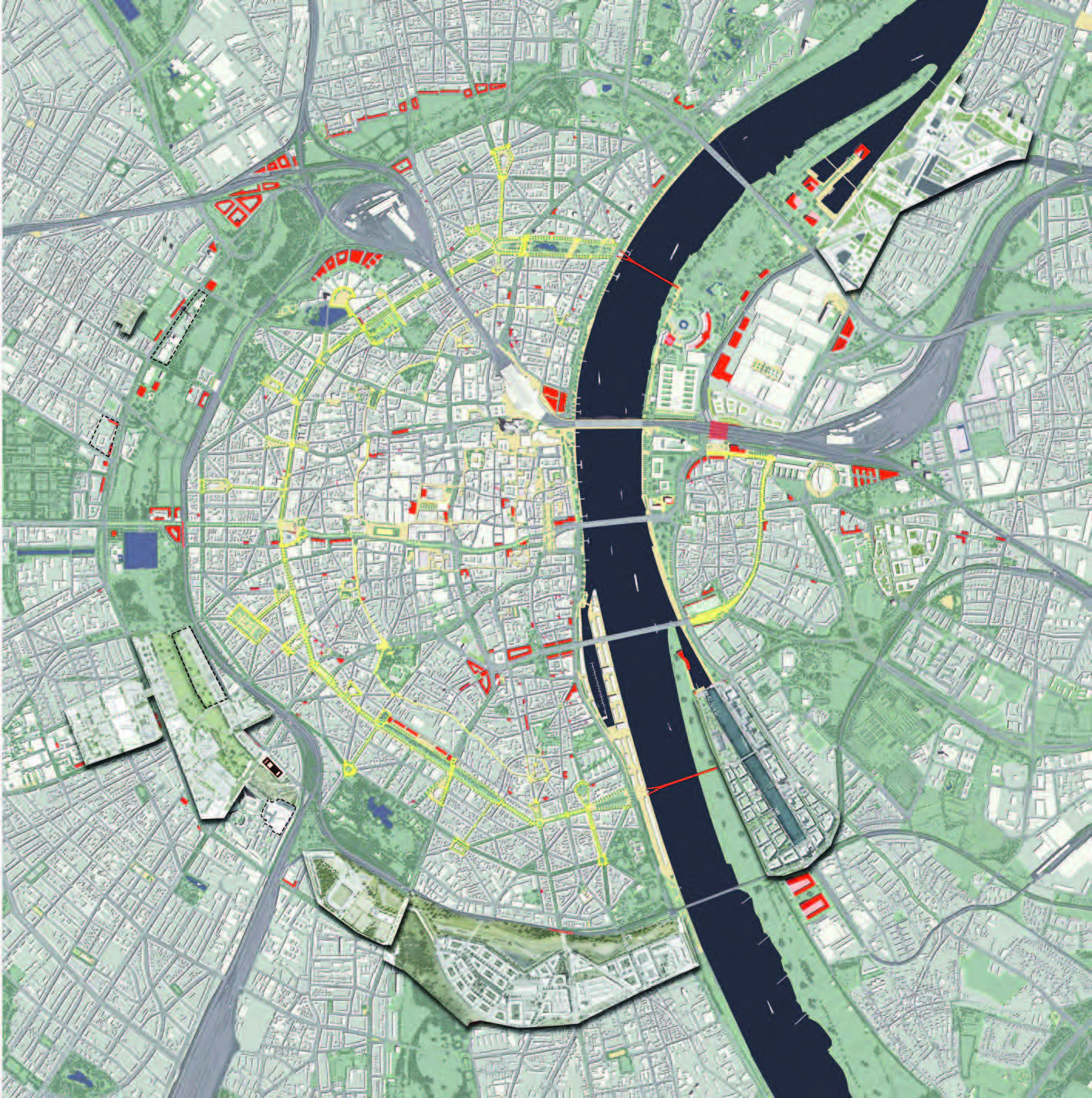 Plangrafik - Der gesamte Masterplan Innenstadt