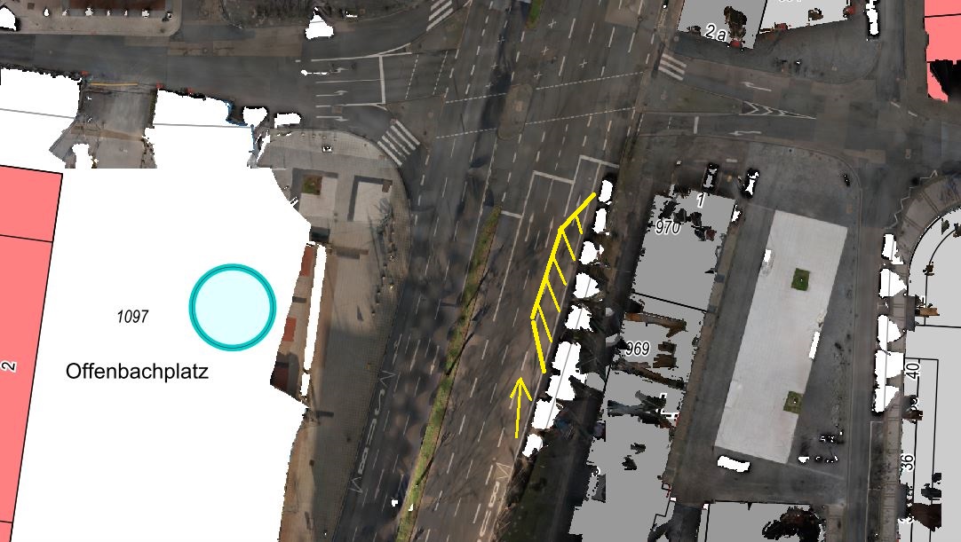 Lageplan Hohlraum Nord-Sued-Fahrt