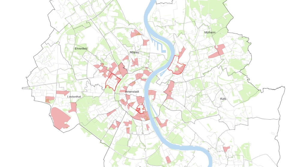 gezeichneter Kölner Stadtplan